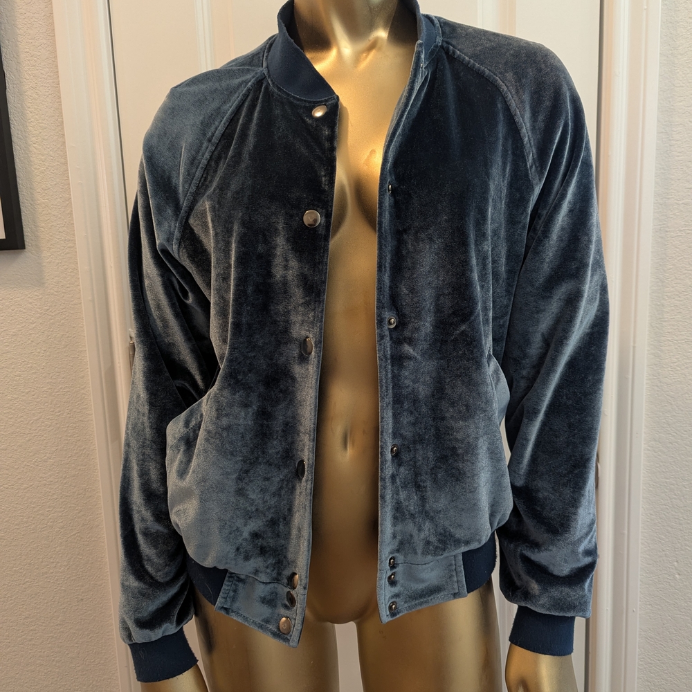 Wildfang Velvet Jacket in Deep Blue